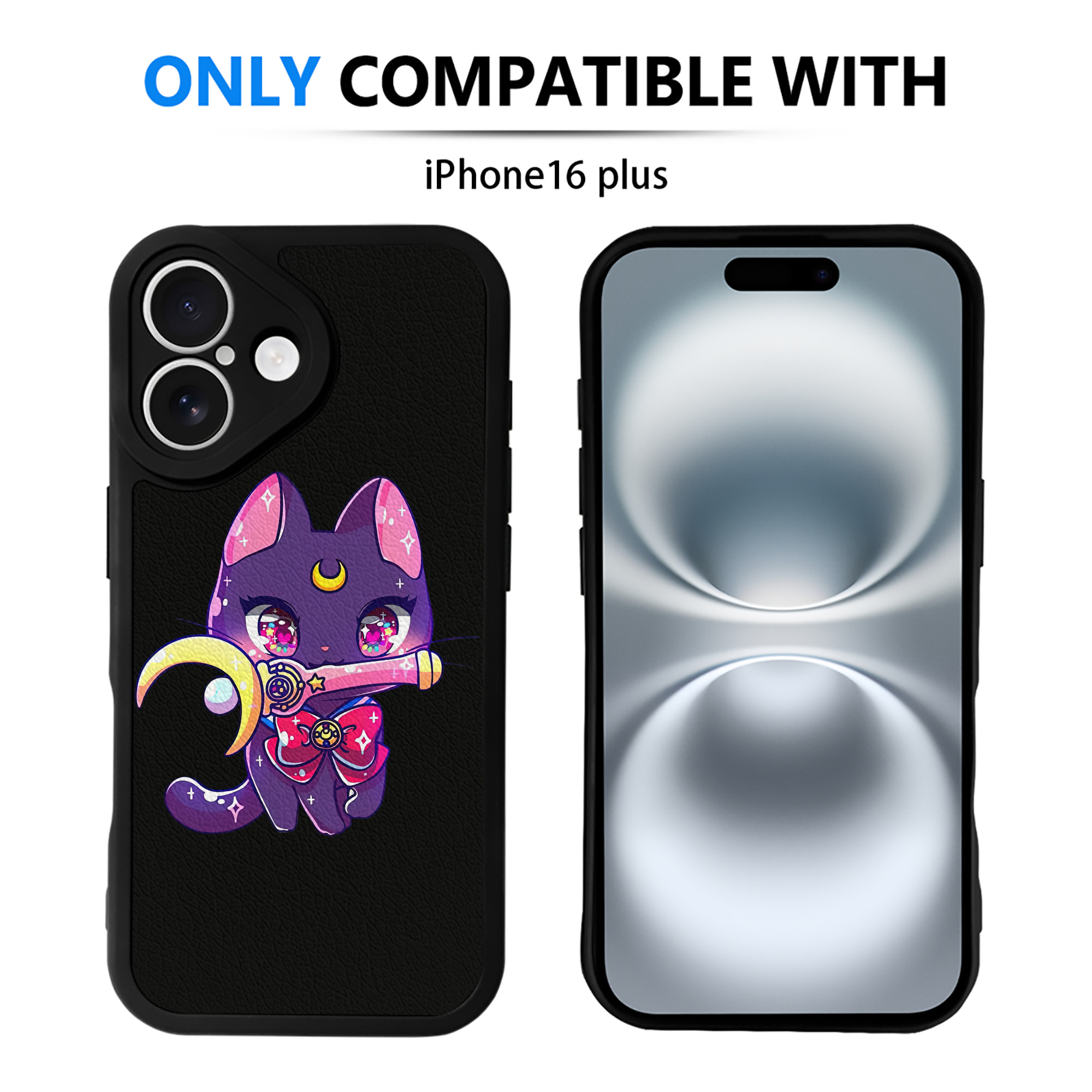（画像用） 美少女戦士セーラームーン Sailor Moon 【iPhone 16シリーズ対応】シリコンスマホケース（レザー調） 材質：シリコン
